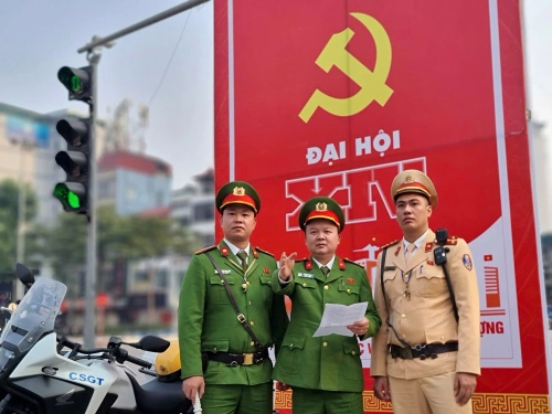 Công an phường Ngọc Hà chủ động bảo đảm an ninh, trật tự phục vụ Đại hội XIV của Đảng