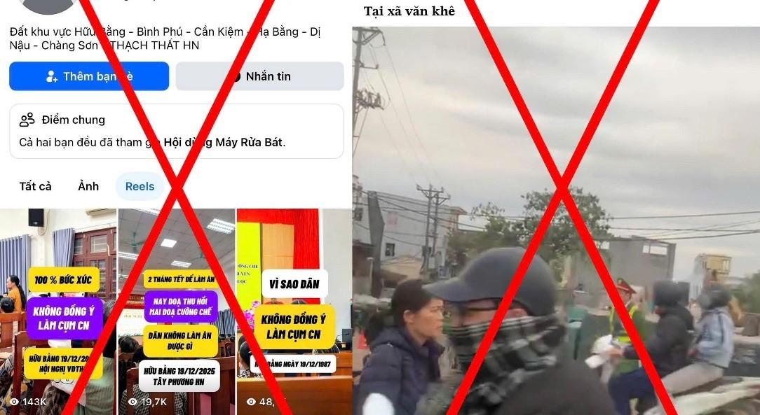 Thông tin xuyên tạc, sai sự thật về công tác phóng mặt bằng.