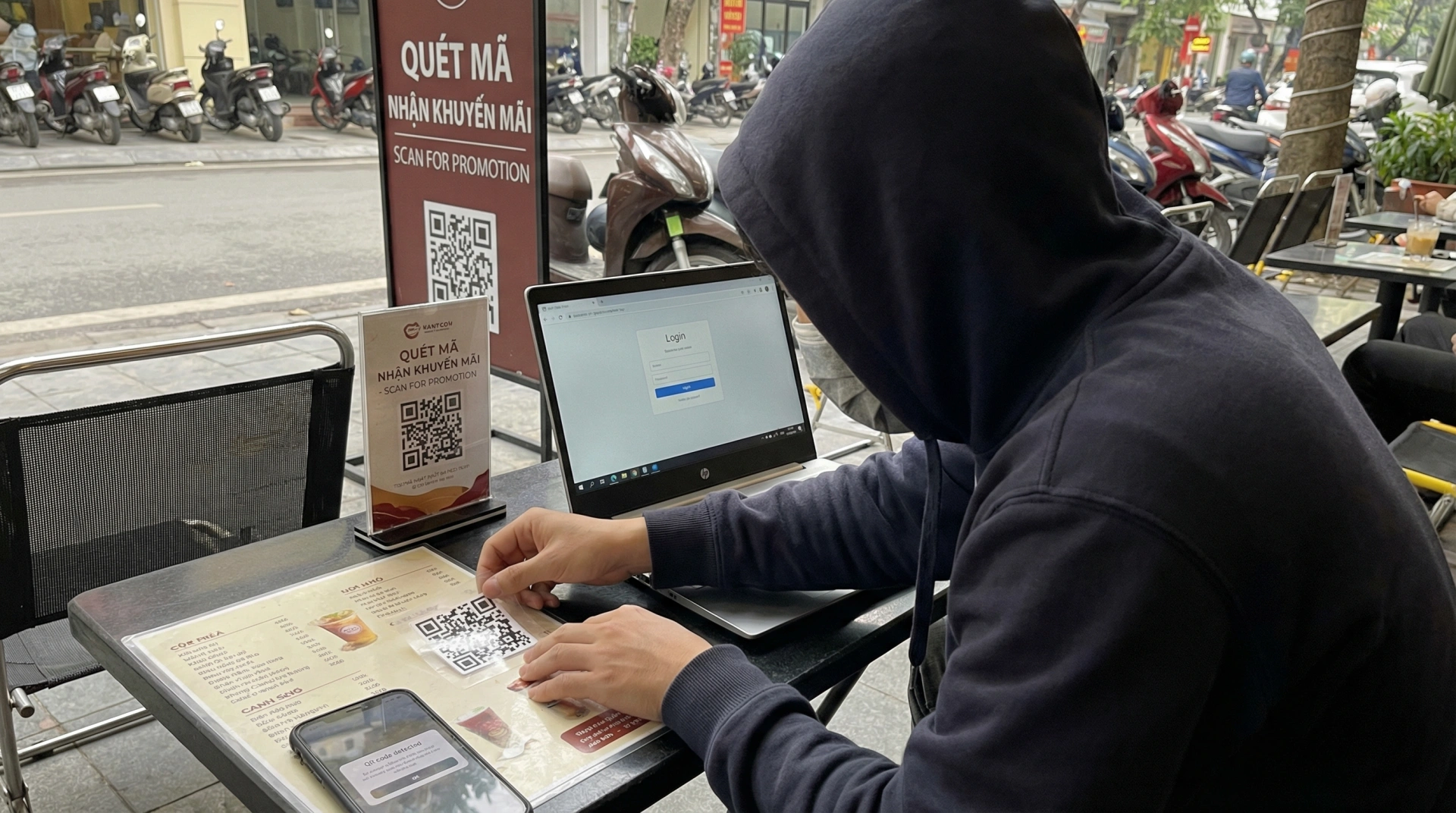 Mã QR đang được hacker biến tấu dưới nhiều hình thức để chiếm đoạt tiền người sử dụng (ảnh minh hoạ do AI tạo ra)