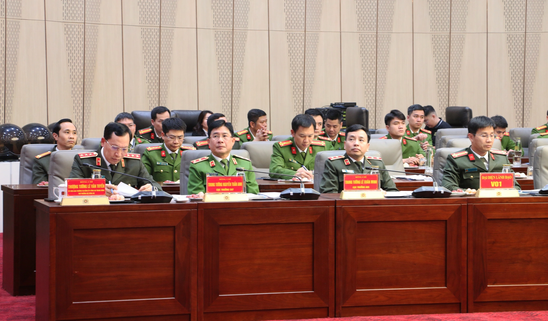 Lãnh đạp Bộ Công an và lãnh đạo một số Cục trực thuộc