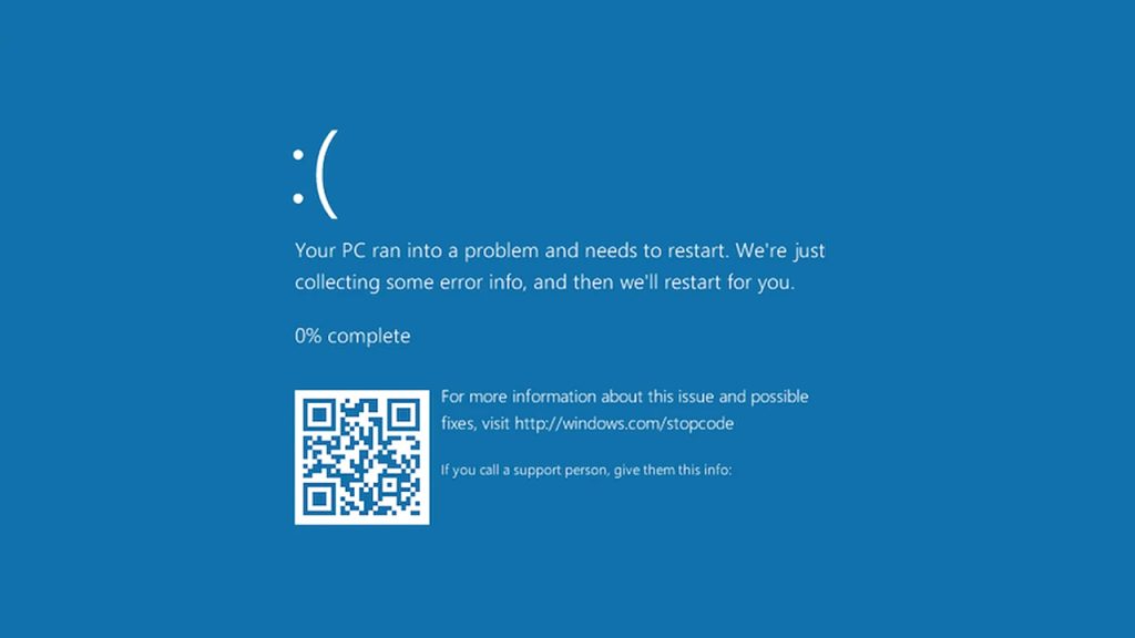 Màn hình xanh chết chóc Blue Screen of Death - BSOD. Ảnh Botcrawl