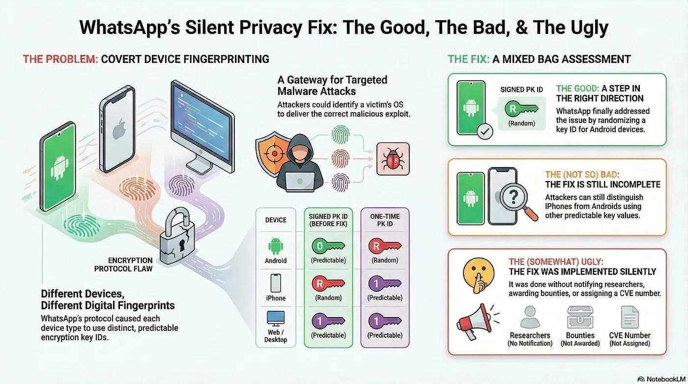 Quy trình nhận dạng thiết bị của Whatsapp có thể bị tin tặc lợi dụng. Ảnh TalBeerySec