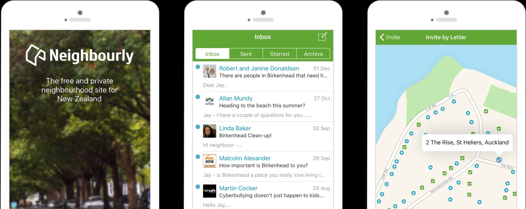 Ứng dụng Neighbourly trên mobile. Ảnh Moa Creative