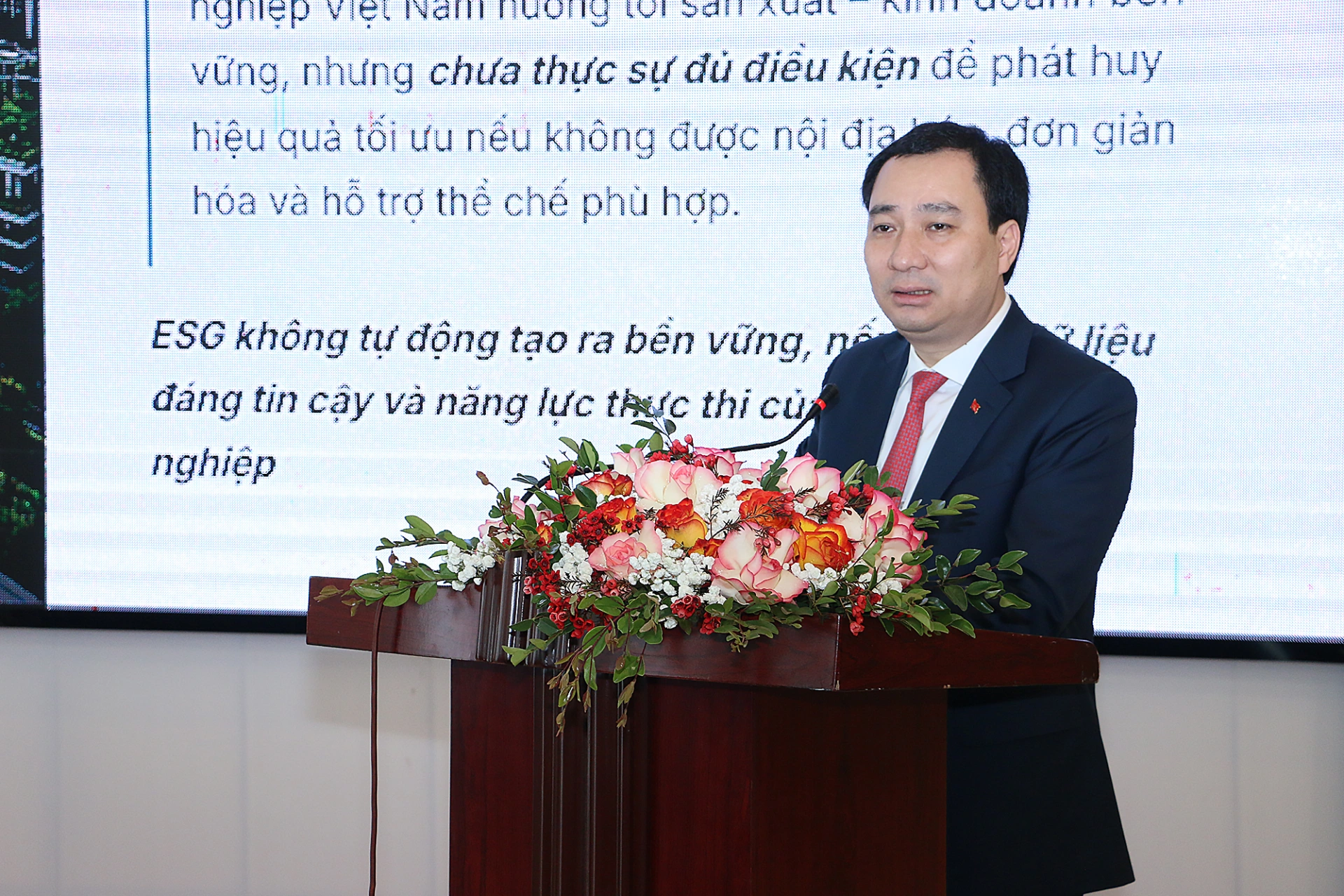 TS Vũ Văn Tiến nói rằng ESG không chỉ là vấn đề của doanh nghiệp mà còn là một nội dung quan trọng trong chiến lược phát triển bền vững quốc gia