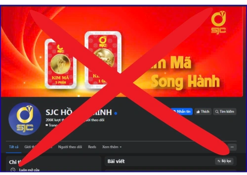 Mạo danh SJC lập fanpage tích xanh, dụ người dân chuyển tiền mua vàng
