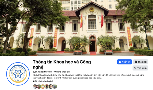 Bộ Khoa học và Công nghệ mở thêm fanpage mới