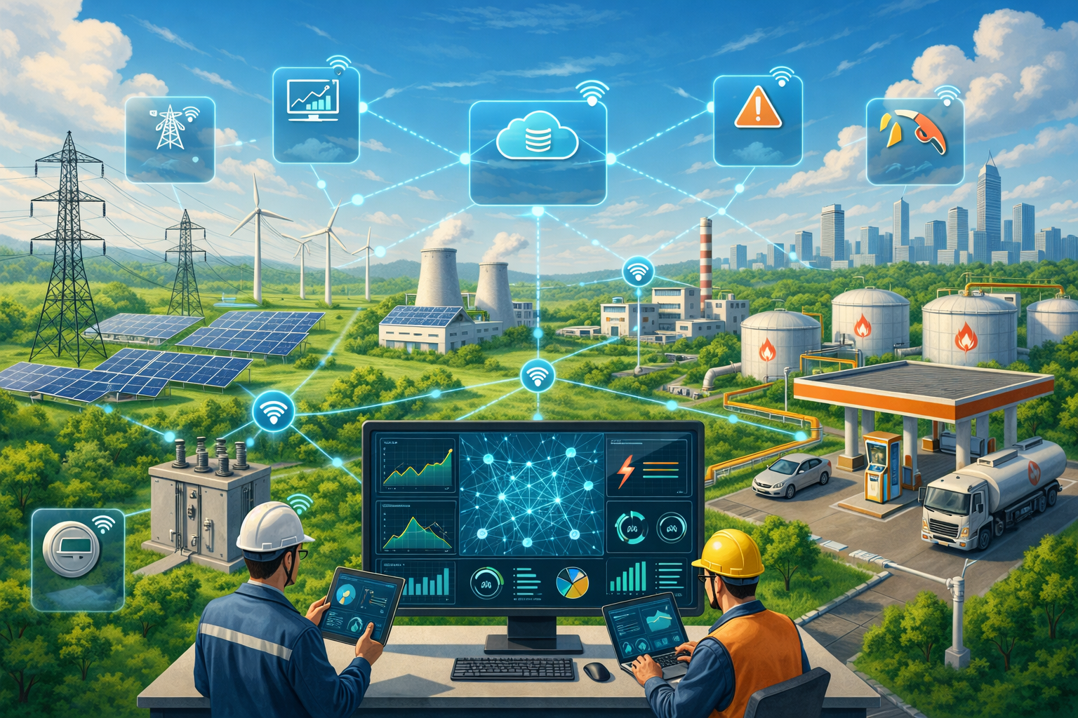 Hà Nội hướng tới mô hình đô thị thông minh dựa trên công nghệ IOT. Ảnh minh hoạ.