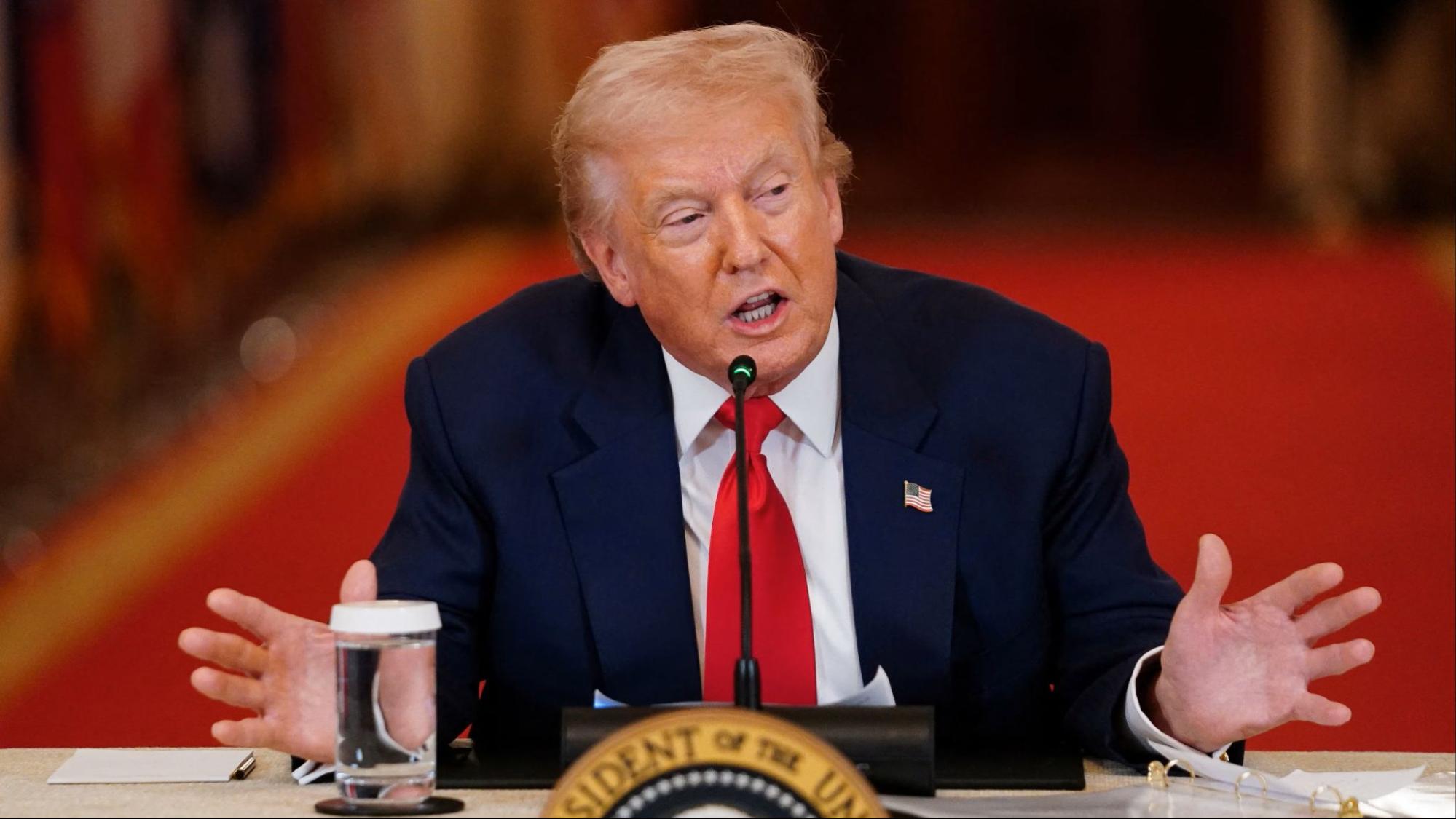 Tổng thống Donald Trump công bố Cyber Strategy for America 2026 tại phòng họp báo Nhà Trắng ngày 6/3/2026 (ảnh: Reuters)