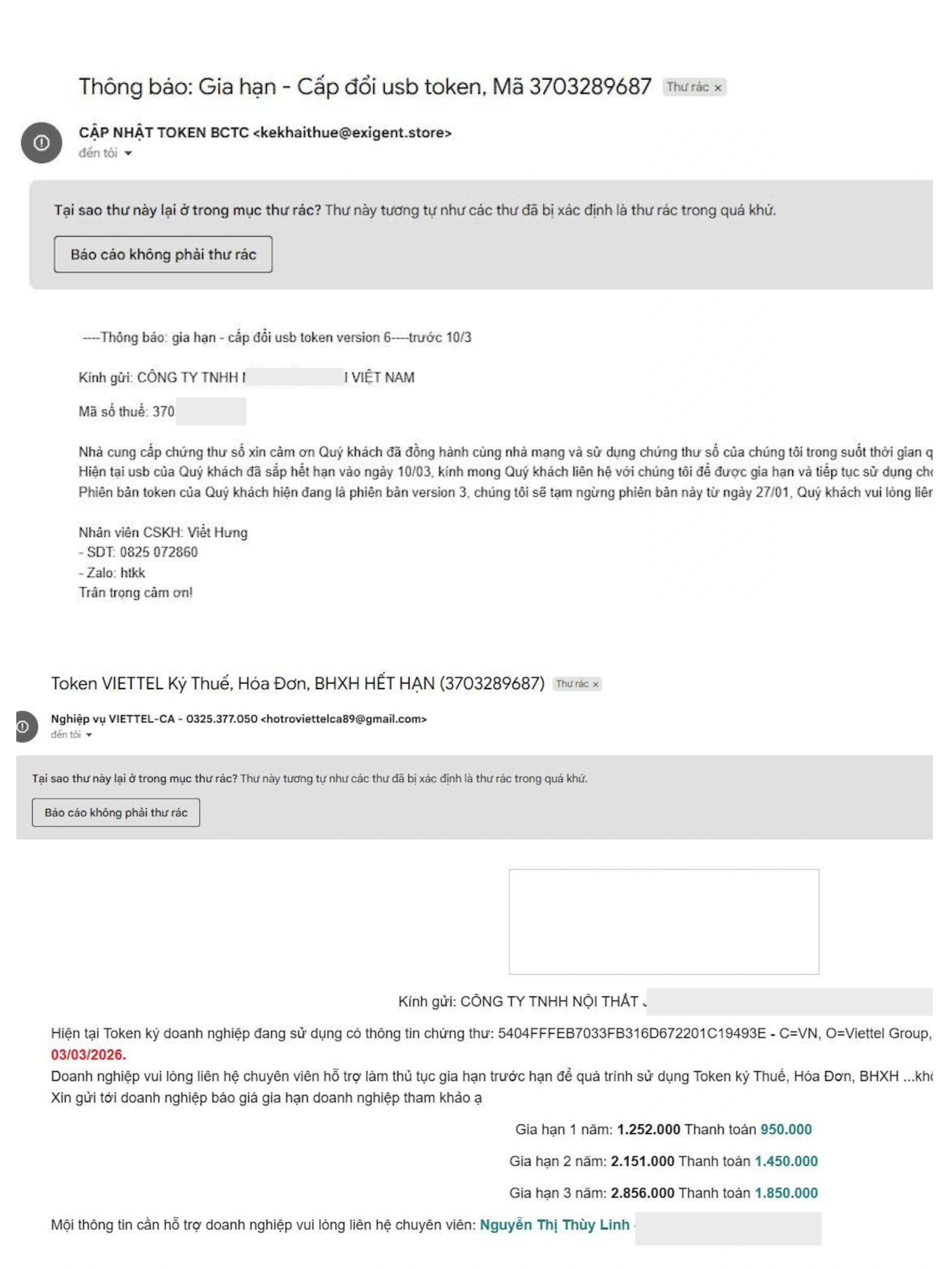 Hộp thư email của một số doanh nghiệp và bộ phận kế toán thường xuyên nhận được thông báo lạ trong mùa báo cáo tài chính 