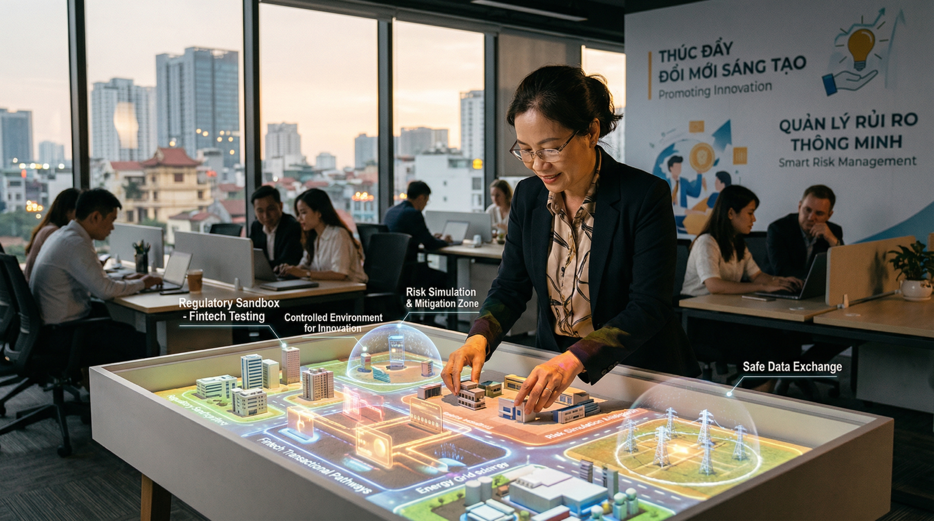 Sandbox có thể đóng vai trò như một công cụ quản lý rủi ro an ninh mạng và an toàn hệ thống (ảnh minh họa do AI tạo ra)