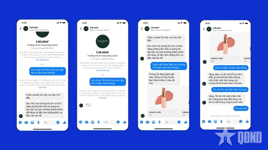 Business AI trên messenger (nguồn: Meta)