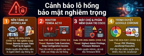 Công an Hà Nội cảnh báo lỗ hổng bảo mật tiềm ẩn nguy cơ gây mất an ninh mạng, an toàn thông tin