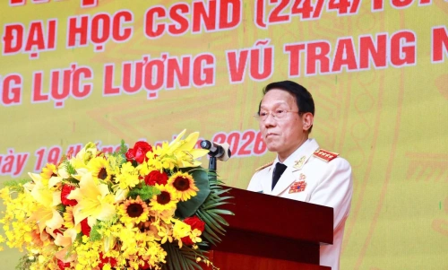 Bộ trưởng Lương Tam Quang dự lễ kỷ niệm 50 năm truyền thống Trường Đại học Cảnh sát nhân dân