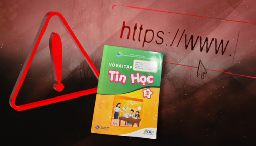 Vì sao đường link trong Vở bài tập Tin học lớp 3 dẫn tới nội dung web đen?