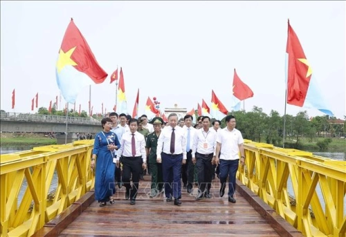 Tổng Bí thư, Chủ tịch nước Tô Lâm dự Lễ thượng cờ “Thống nhất non sông” tại Quảng Trị