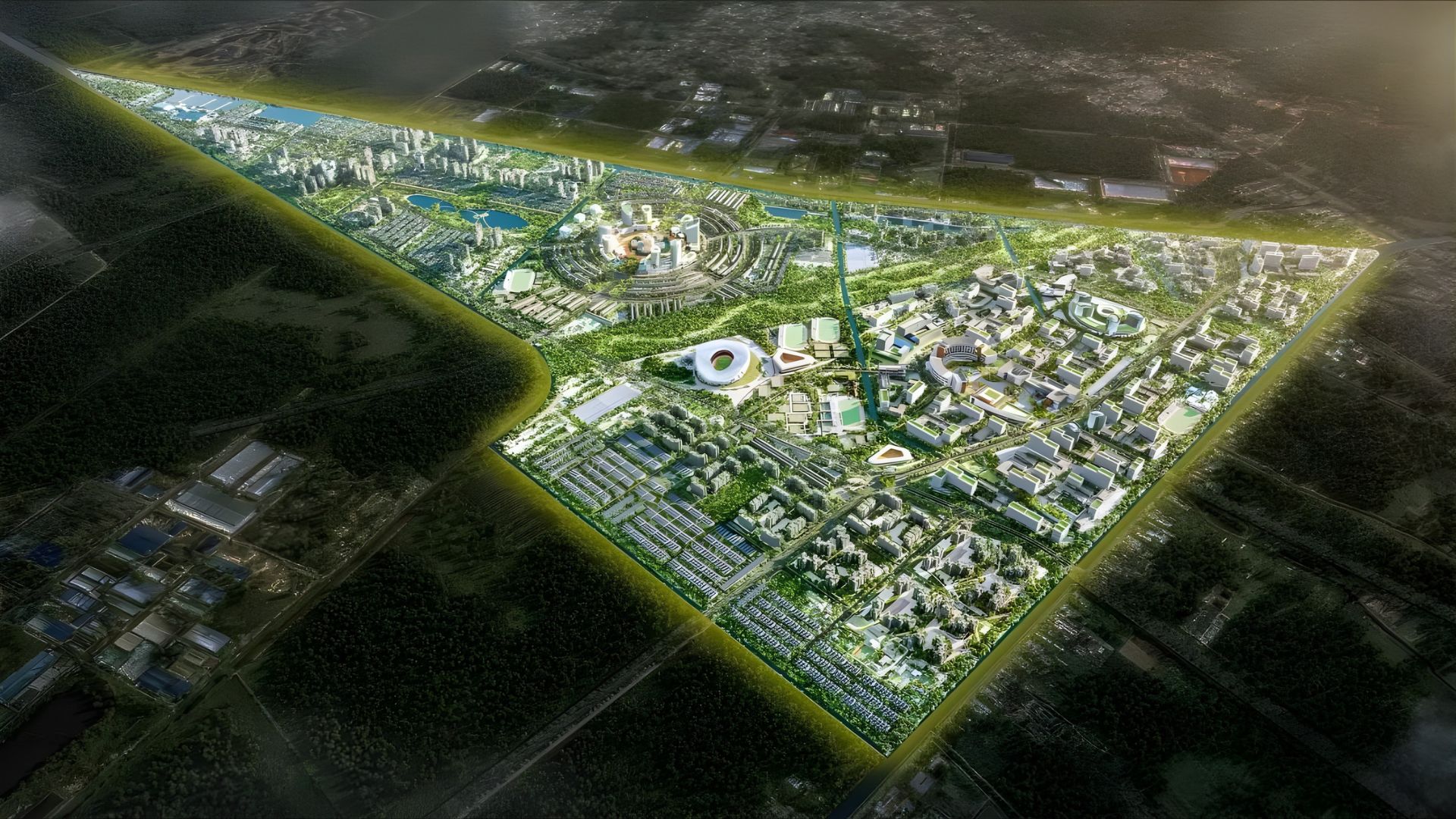 Phối cảnh dự án Khu đô thị Đại học Quốc tế quy mô 880 ha tại khu Tây Bắc TP. HCM