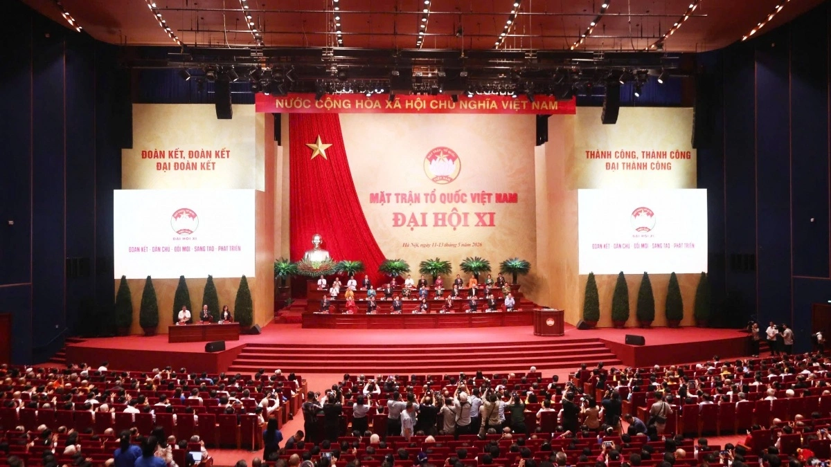 Toàn cảnh Đại hội Đại biểu toàn quốc Mặt trận Tổ quốc Việt Nam lần thứ XI (ảnh: VOV)