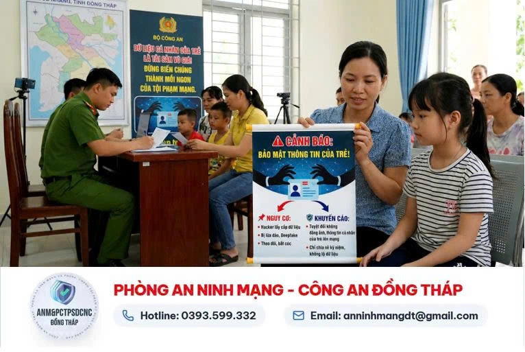 Cảnh báo bảo mật thông tin của trẻ (ảnh được tạo từ AI)