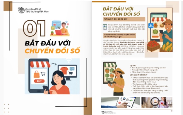 Ra mắt Sổ tay hướng dẫn chuyển đổi số tiểu thương chợ truyền thống