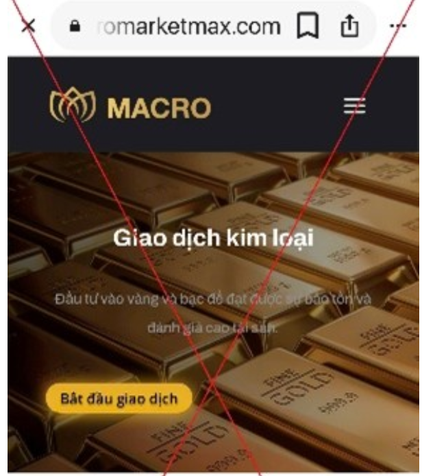 Cảnh báo lừa đảo khi tham gia đầu tư trên sàn giao dịch vàng quốc tế