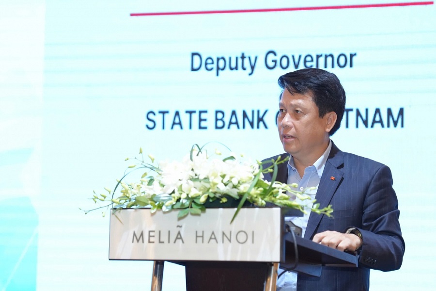 Phó Thống đốc NHNN Phạm Tiến Dũng phát biểu chỉ đạo tại Toạ đàm