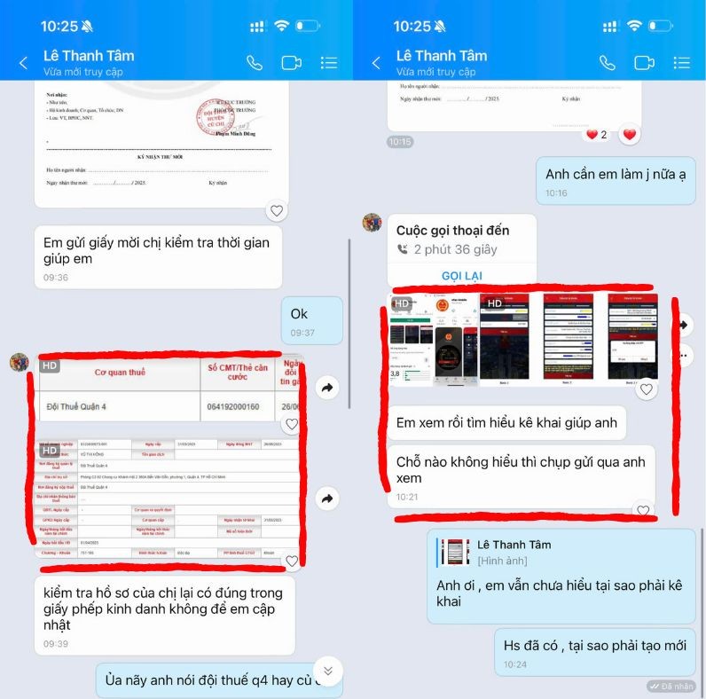 Chị Giang cho biết đã hỏi bên làm hồ sơ về thủ tục định danh doanh nghiệp và được xác nhận là bắt buộc. Khi nhóm lừa đảo cung cấp thông tin trùng khớp, chị hoàn toàn tin tưởng và làm theo.&nbsp;