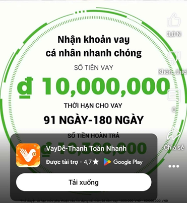 Cảnh báo các thủ đoạn lừa đảo vay tiền qua App trên mạng xã hội