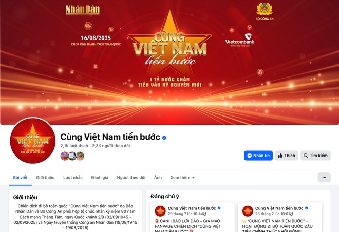 Cảnh báo mạo danh chiến dịch "Cùng Việt Nam tiến bước" để trục lợi
