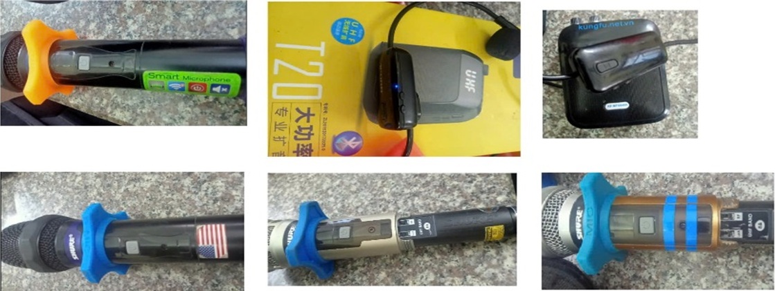 Một số thiết bị micro không dây vi phạm