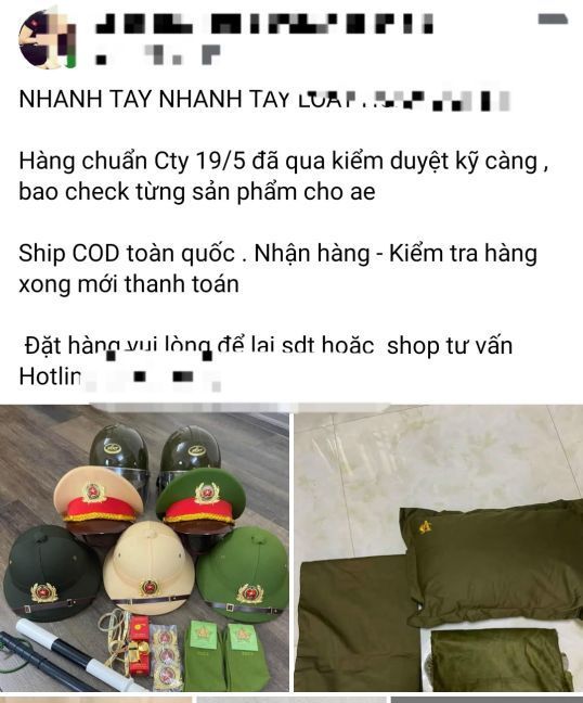 Cảnh báo tình trạng mua bán quân trang trái phép trên môi trường mạng