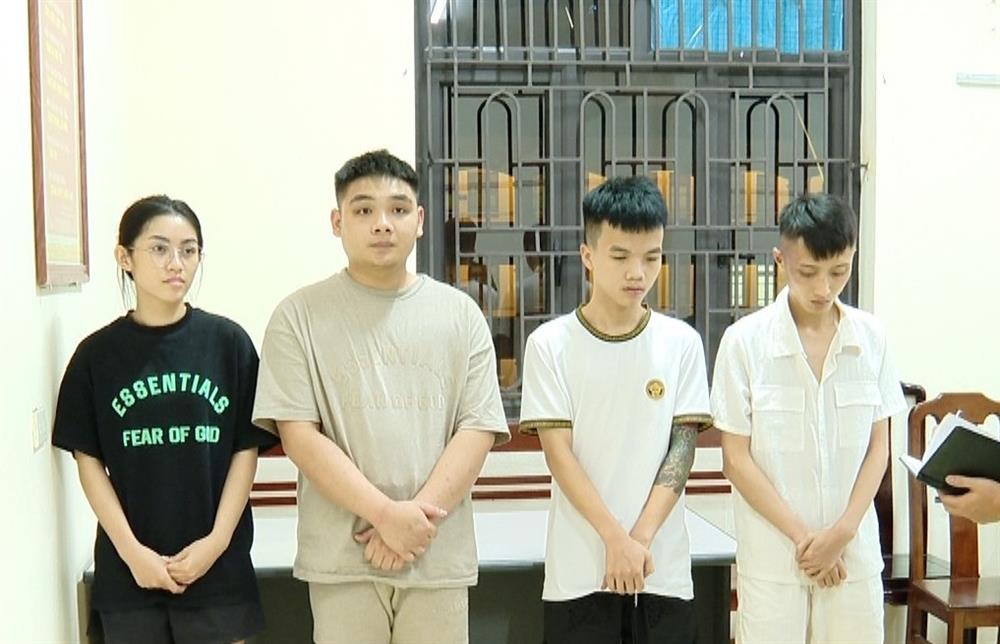 Các đối tượng tại Cơ quan Công an.