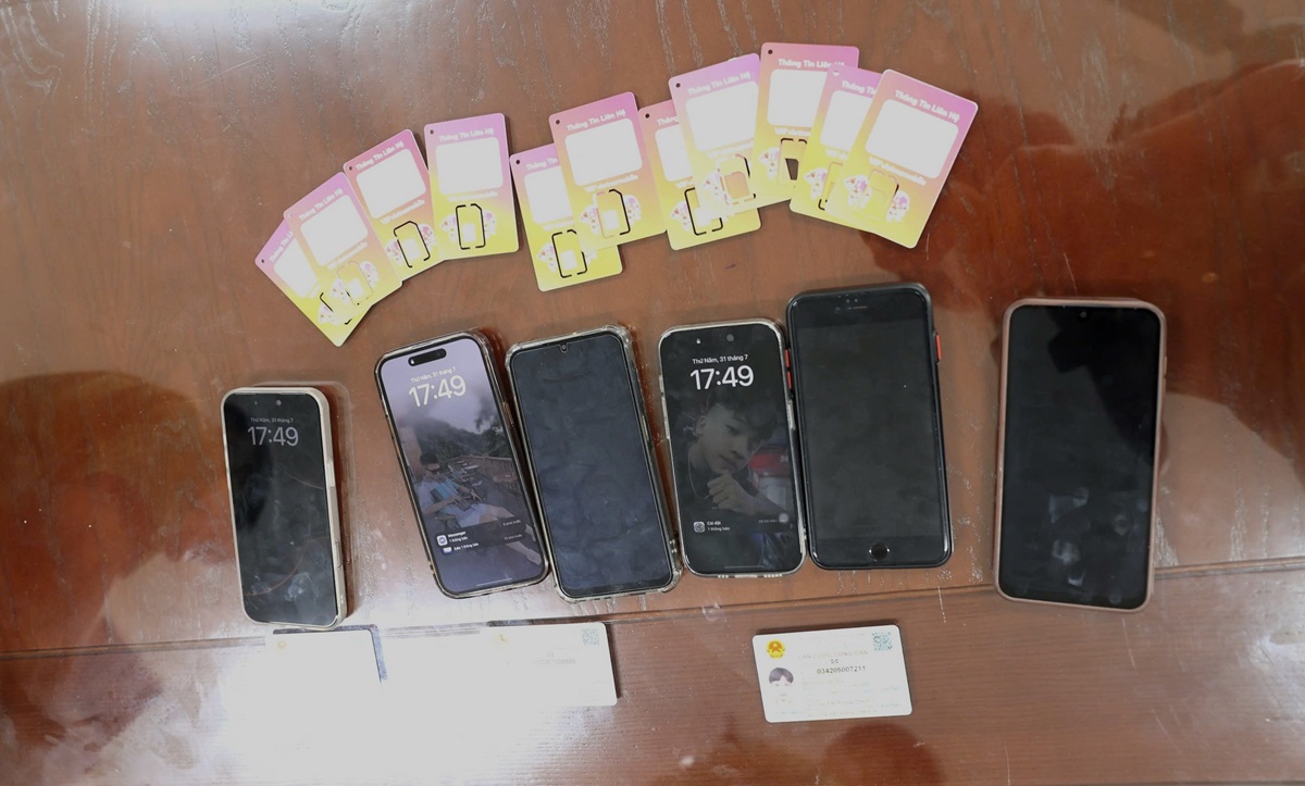 Tang vật thu giữ của các đối tượng