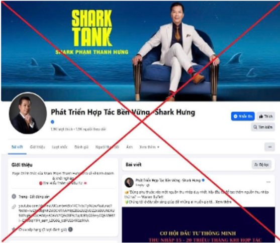 Trang fanpage mạo danh doanh nhân có tick xanh xác thực
