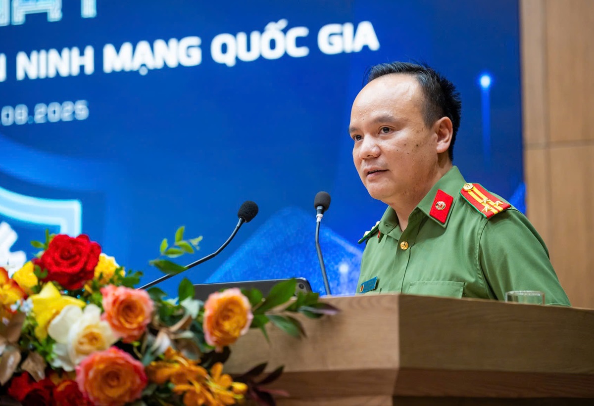 Thượng tá Lê Xuân Thủy, Giám đốc Trung tâm An ninh mạng quốc gia, Cục An ninh mạng và phòng, chống tội phạm sử dụng công nghệ cao giới thiệu về Hệ thống điều hành an ninh mạng quốc gia 
