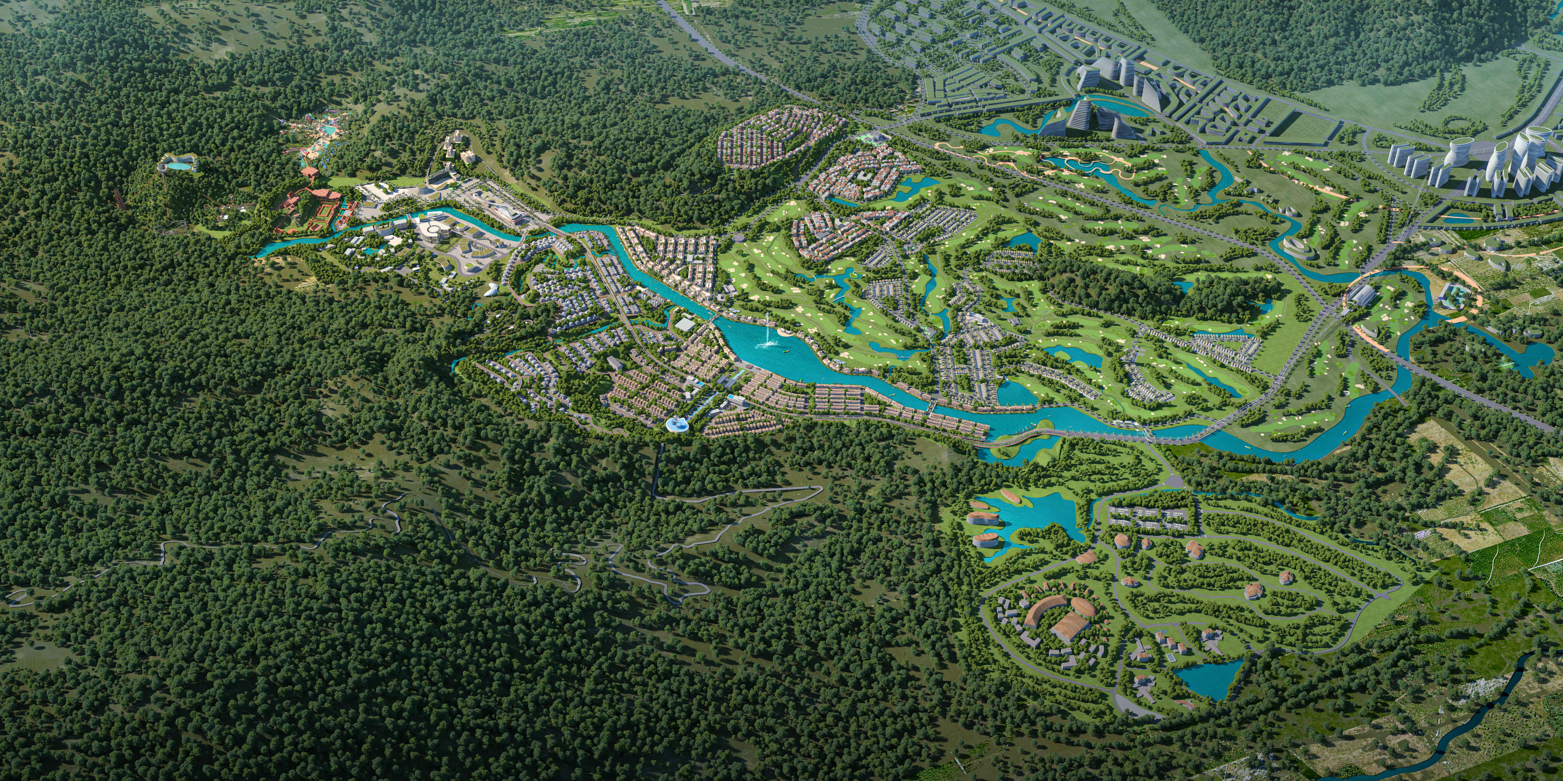 Phối cảnh minh họa Dự án đầu tư xây dựng và kinh doanh kết cấu hạ tầng khu chức năng thương mại dịch vụ thuộc vị trí số 5, thuộc Khu thương mại tự do Thành phố Đà Nẵng.