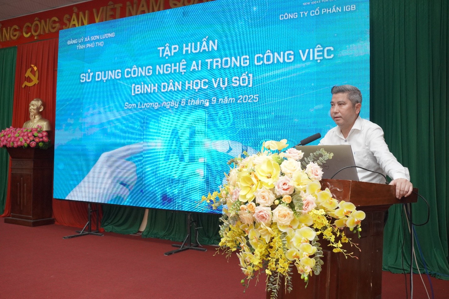 Ông Vũ Xuân Nguyên – Chủ tịch HĐQT IGB Group chia sẻ tại buổi tập huấn