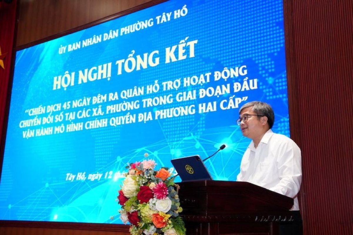 Phó Chủ tịch Ủy ban nhân dân thành phố Hà Nội Trương Việt Dũng phát biểu chỉ đạo tại Hội nghị.