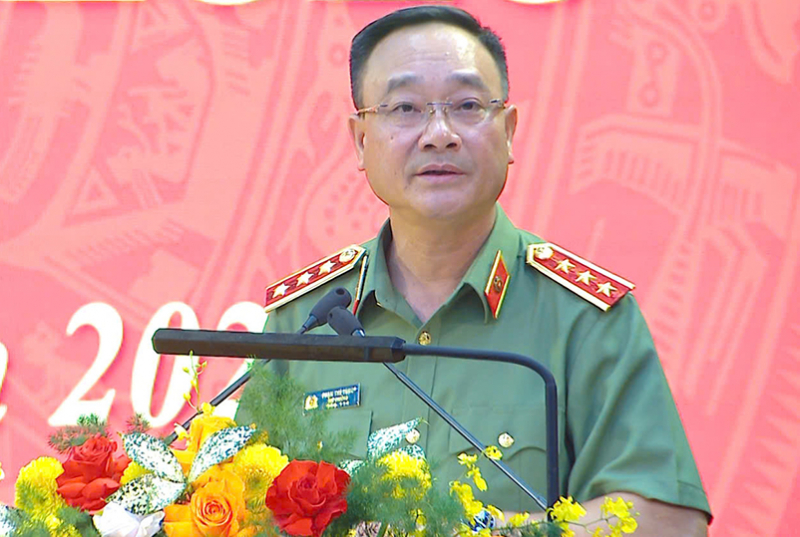 Thứ trưởng Phạm Thế Tùng phát biểu chỉ đạo tại Lễ khai giảng năm học 2025 - 2026 của Học viện ANND. 