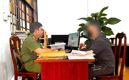 Cơ quan Công an làm việc với đối tượng P.T.Đ.Q