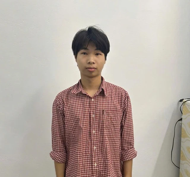 Đối tượng Bùi Lại Việt Anh tại cơ quan công an.