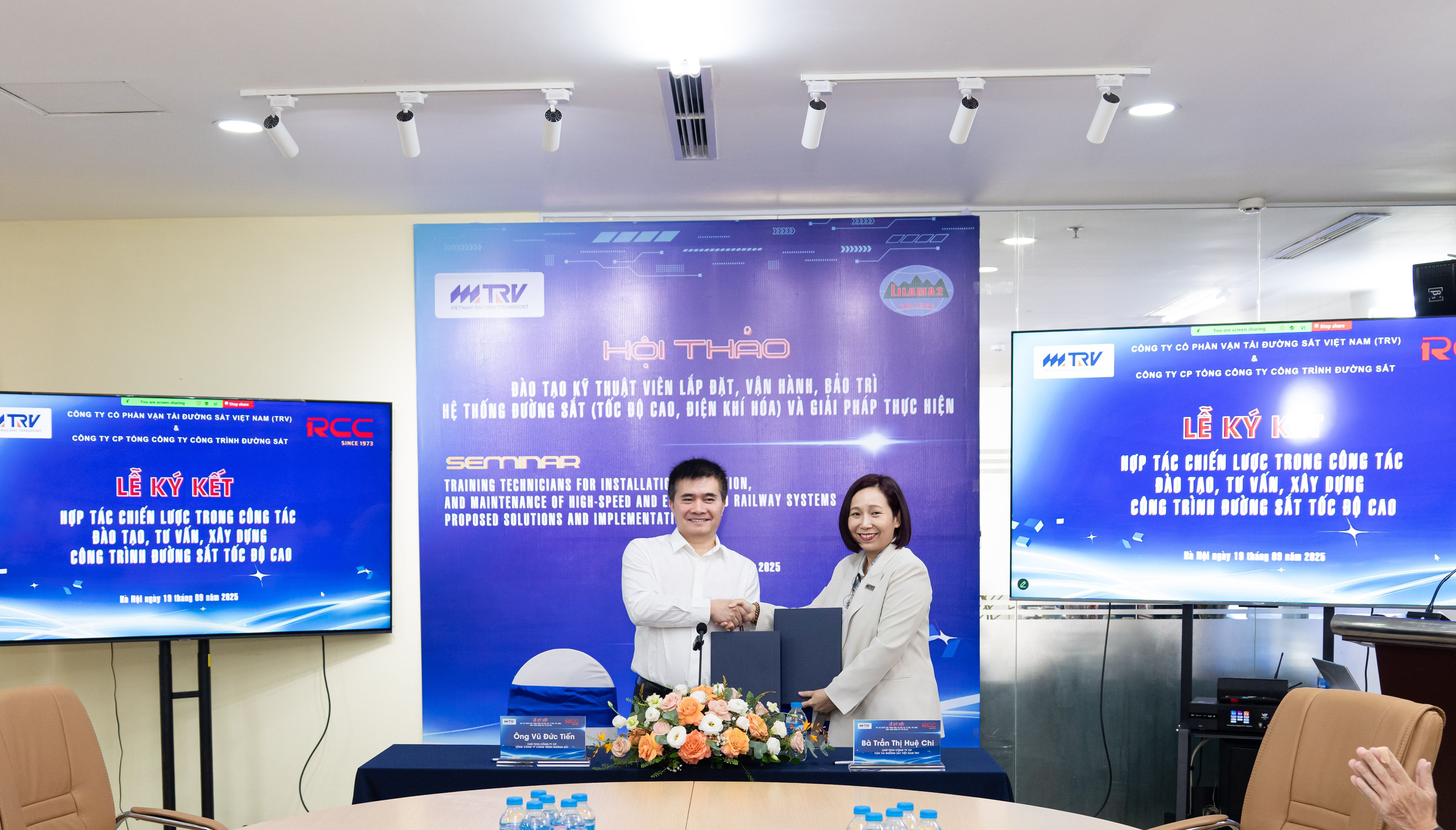 Tại hội thảo,TRV đã ký thỏa thuận hợp tác với RCC về phối hợp đào tạo, thực tập, tuyển dụng nhân lực.