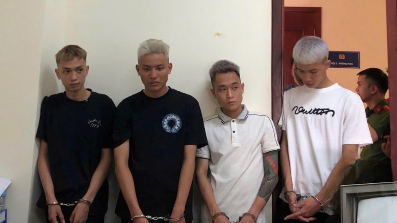 Các đối tượng bị bắt giữ. Ảnh: Công an Nghệ An cung cấp