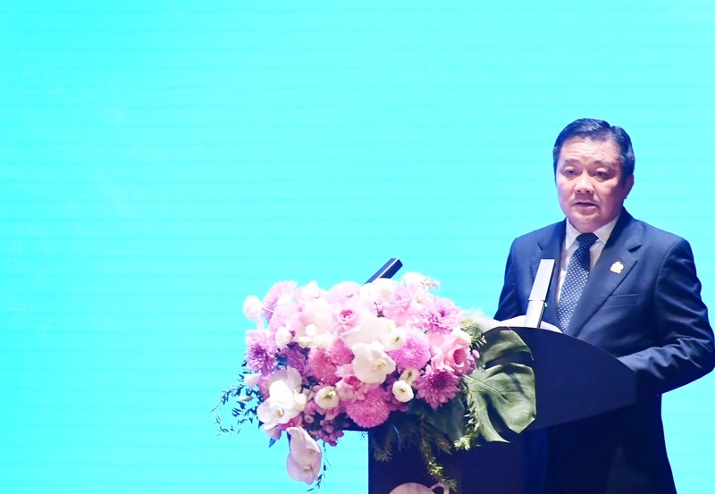 Ông Huỳnh Quang Liêm, Tổng Giám đốc Tập đoàn VNPT phát biểu