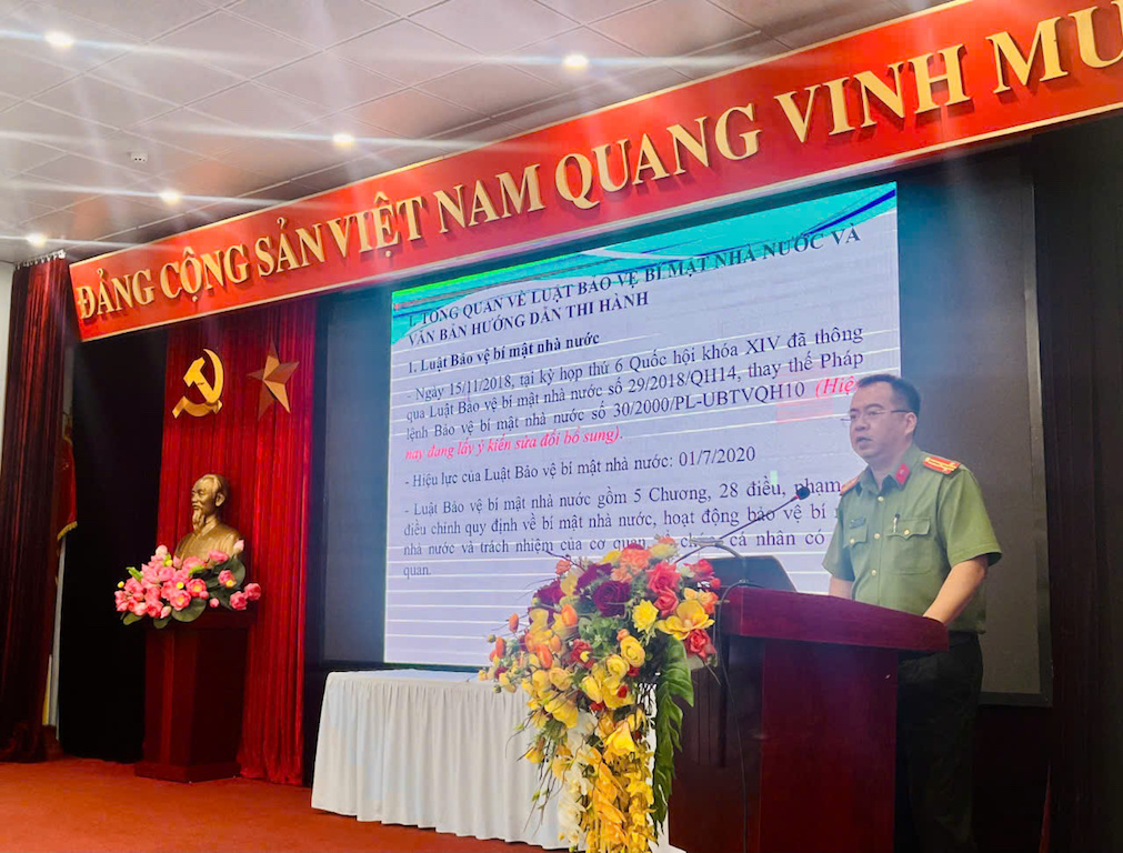 Công an Thành phố Hà Nội tổ chức tập huấn Luật Bảo vệ bí mật nhà nước 