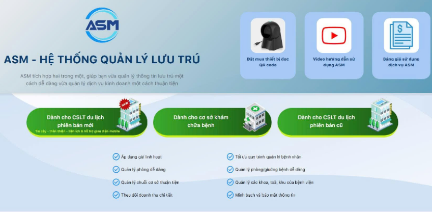 Phần mềm thông báo lưu trú ASM.
