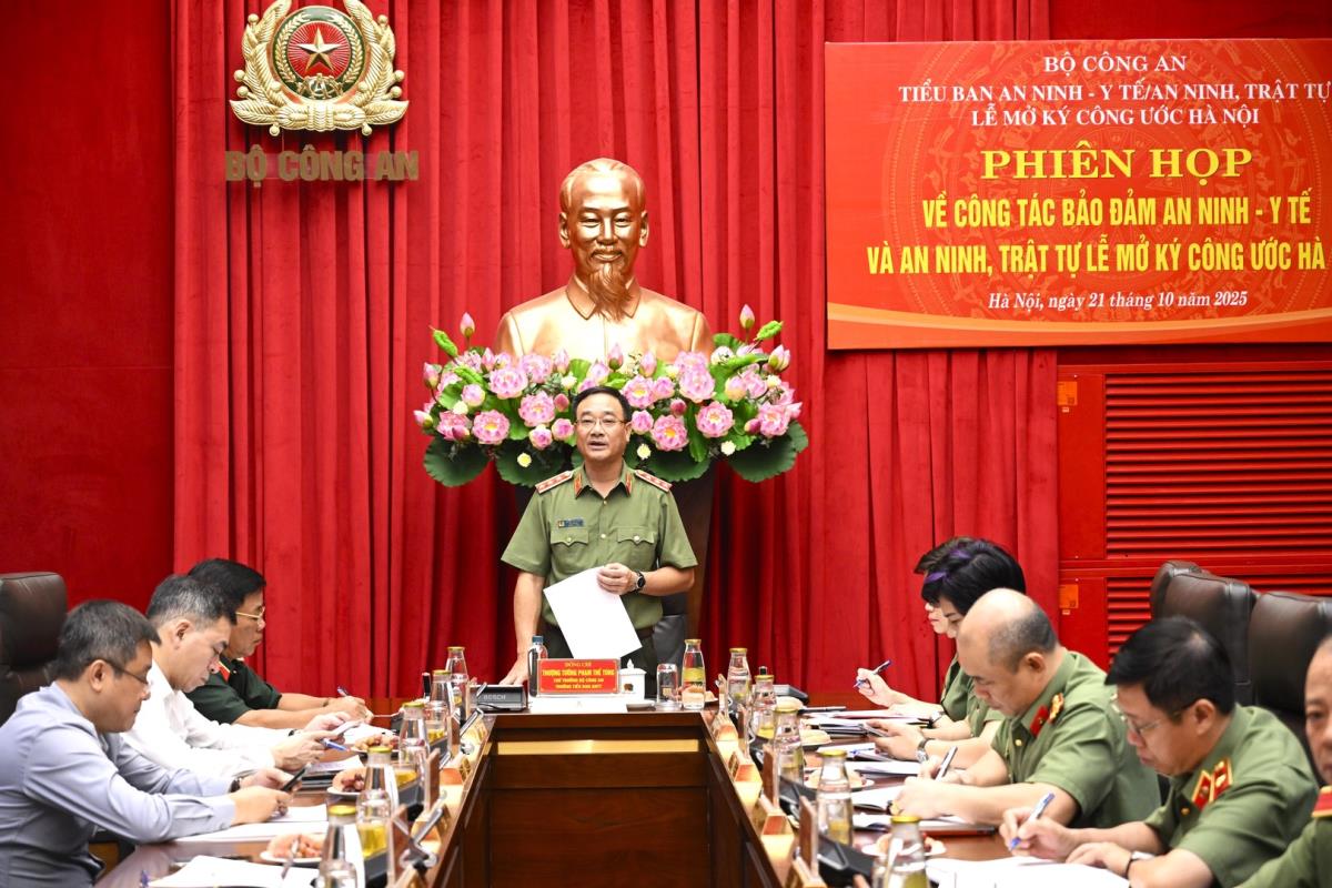 Thượng tướng Phạm Thế Tùng - Thứ trưởng Bộ Công an, Trưởng Tiểu ban An ninh - Y tế/An ninh, trật tự Lễ mở ký Công ước của Liên hợp quốc về chống tội phạm mạng