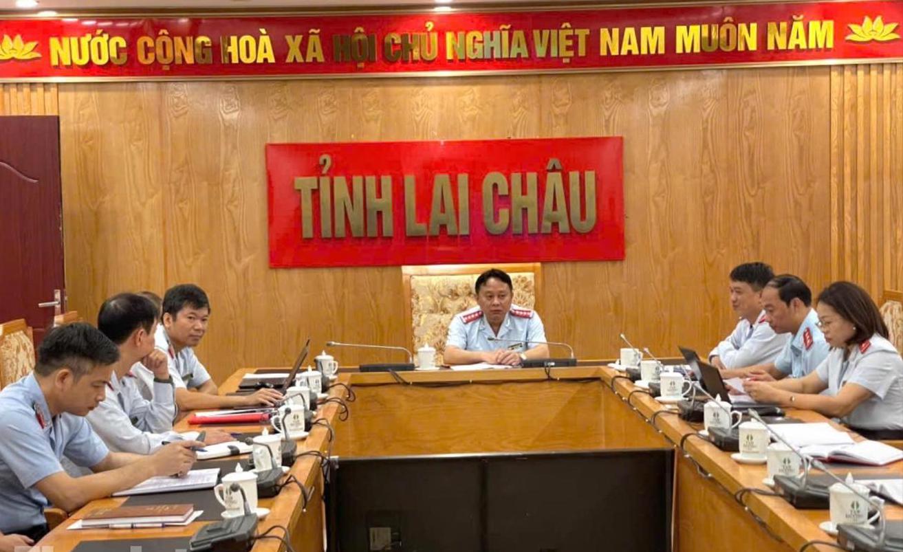 Hội nghị công bố quyết định thanh tra bằng hình thức trực tuyến.