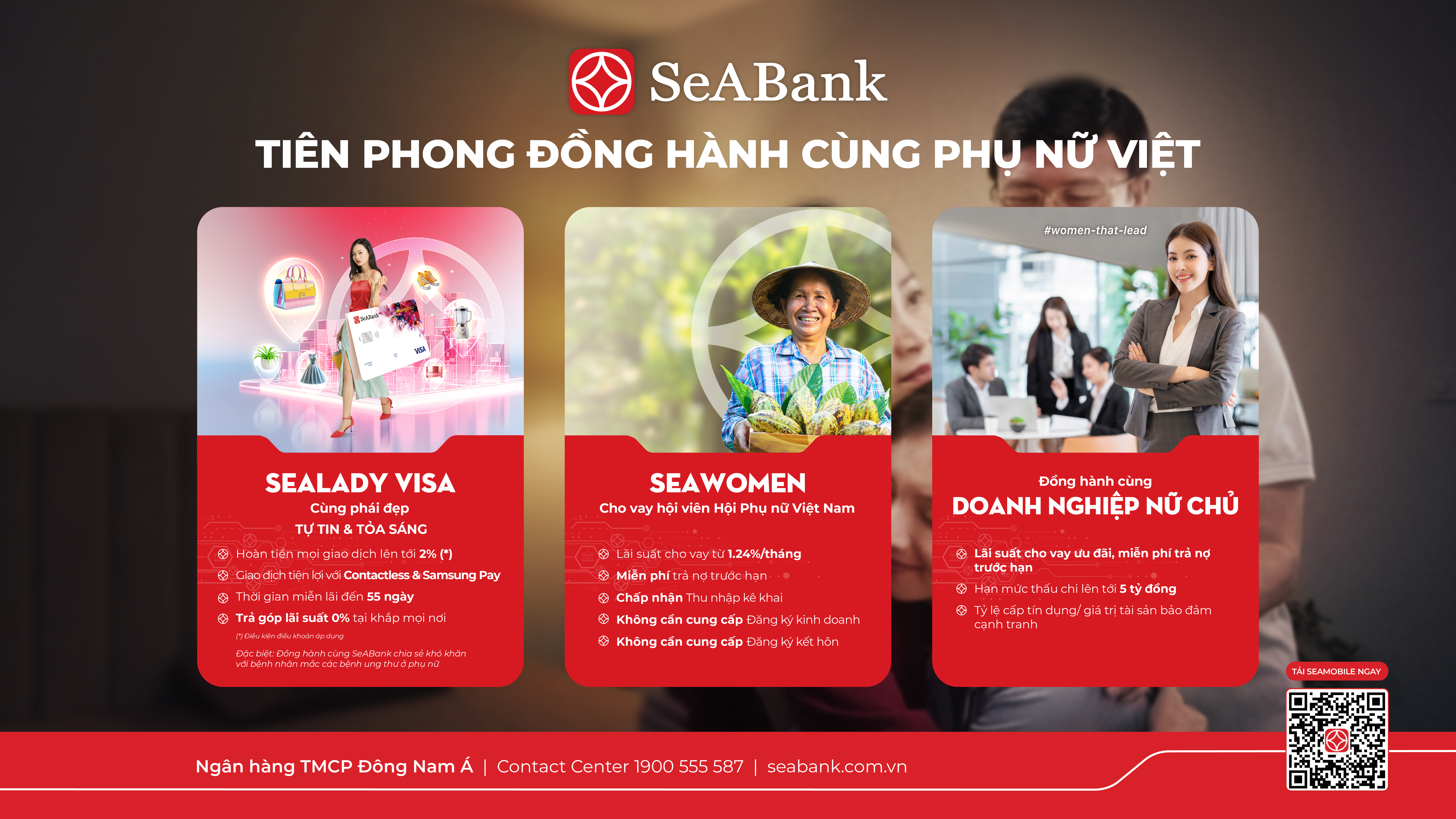 SeABank cung cấp sản phẩm chuyên biệt, mở rộng cơ hội phát triển cho khách hàng nữ.