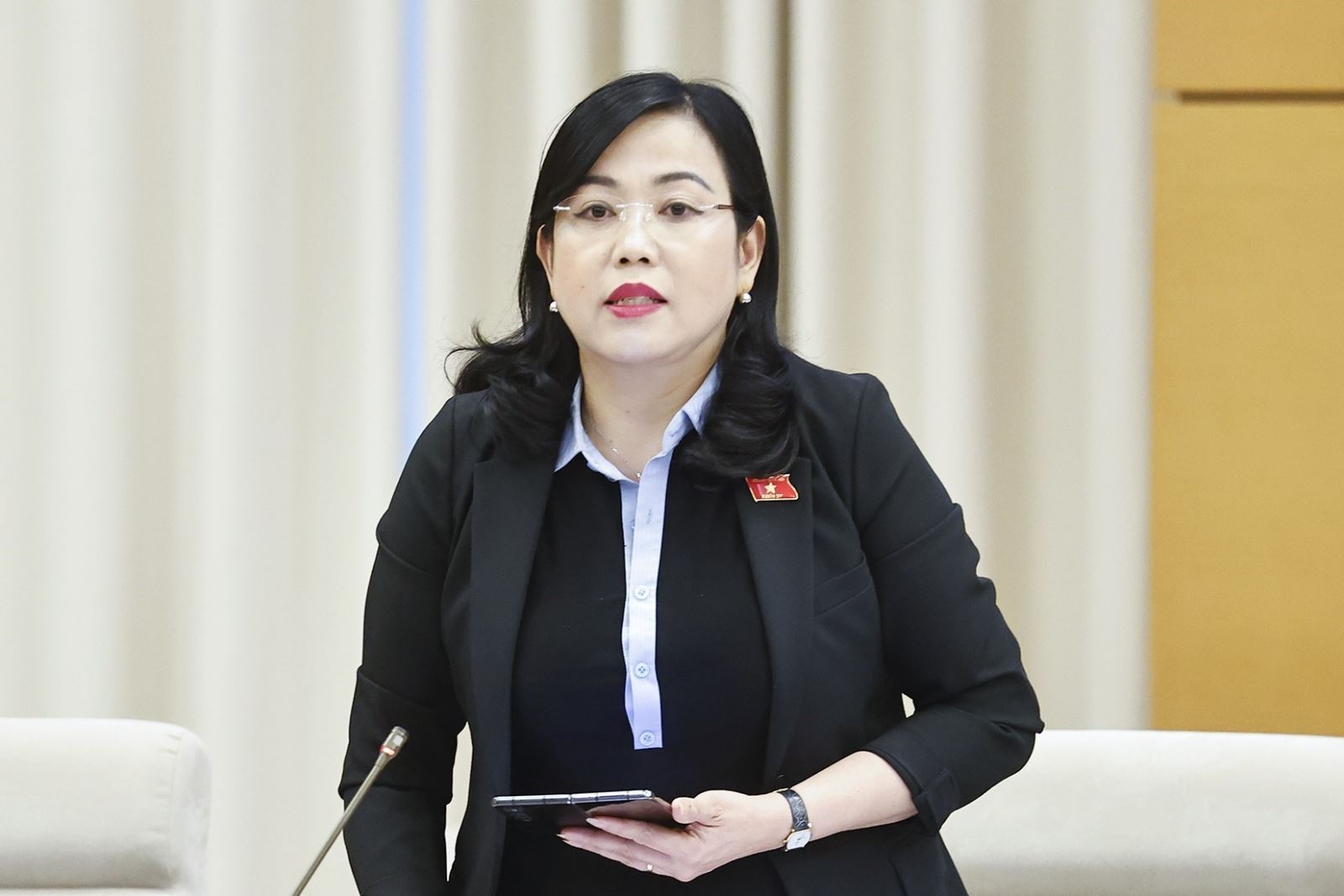 Chủ nhiệm Ủy ban Công tác đại biểu của Quốc hội Nguyễn Thanh Hải phát biểu.