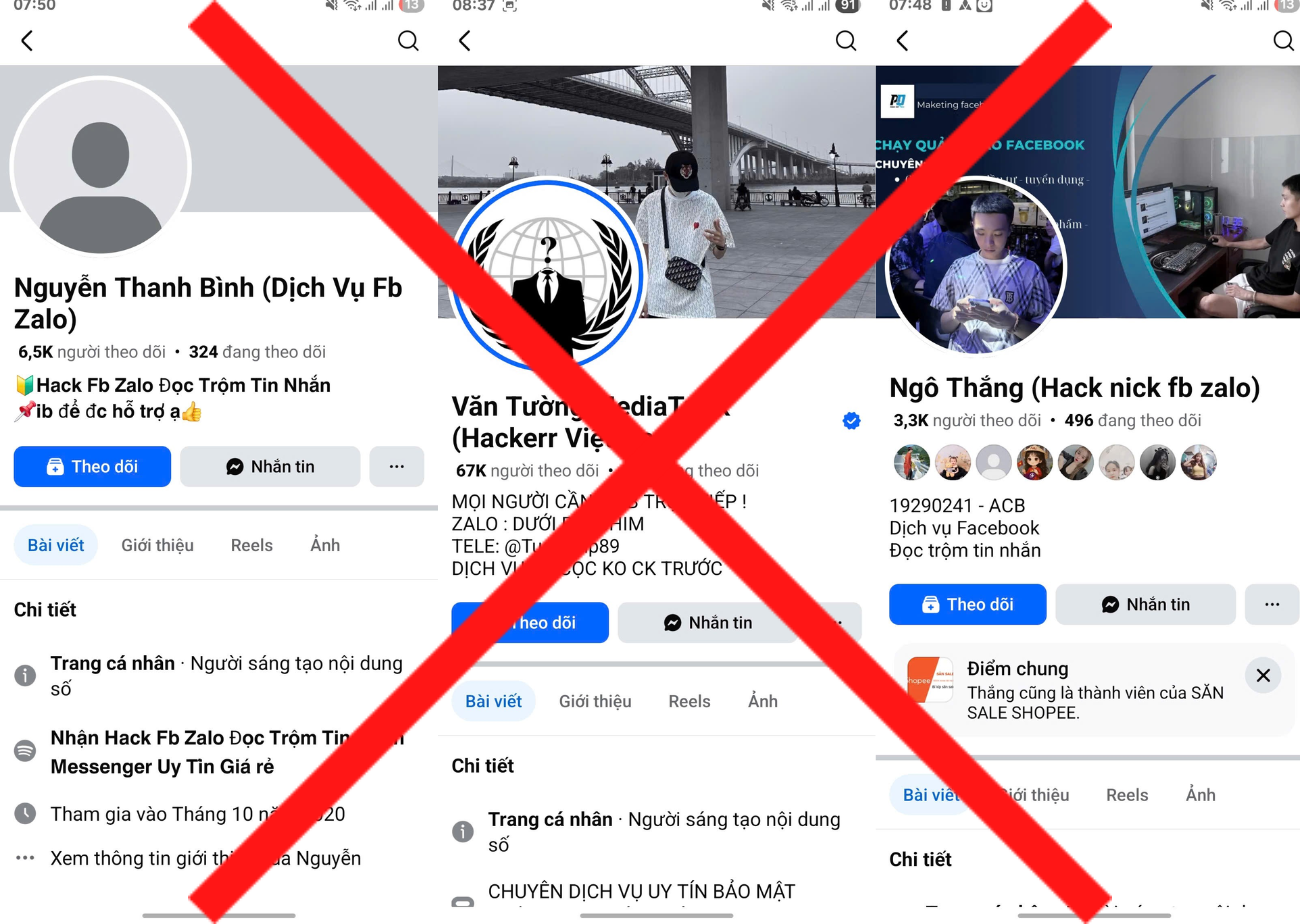 Cảnh báo: Chiêu trò lừa đảo núp bóng “dịch vụ hack Facebook, Zalo”